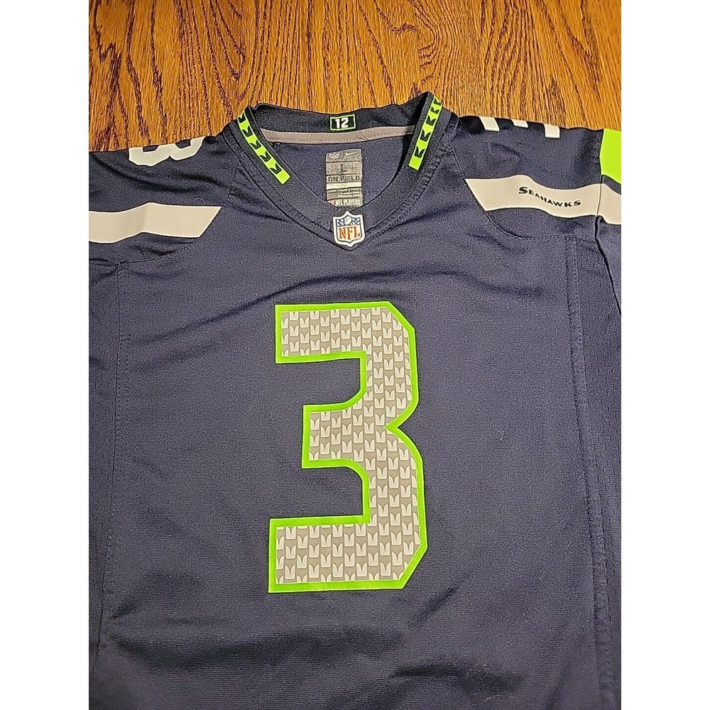 Nike Seattle Seahawks Russell Wilson #3 NFL Football Jersey Youth Size L 14-16 - Picture 3 of 13